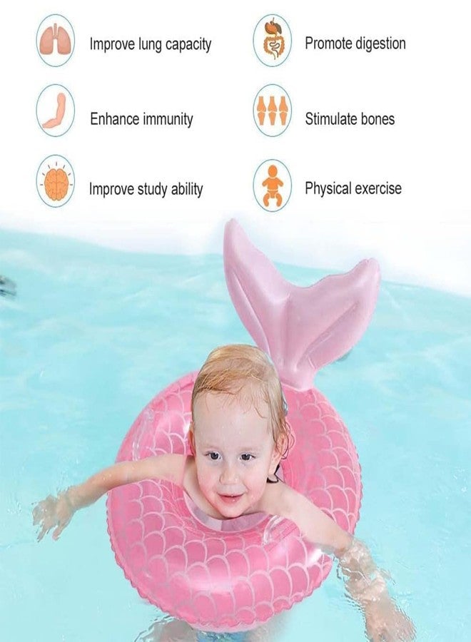 Plexaris عوامة سباحة للأطفال من بليكساريس، عوامات حمام سباحة للأطفال من عمر 0-3 سنوات، عوامة مزودة بمقعد أمان للأطفال ومقبض، ألعاب عائمة على شكل طوف - Image 4